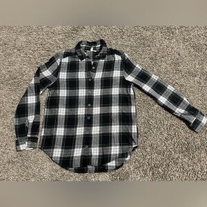SO Brand girls flannel shirt black/purple sz 10/12